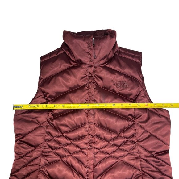 The North Face 550 Women’s Maroon Quilted Goose Down Puffer Vest Size Small-READ - Picture 14 of 15